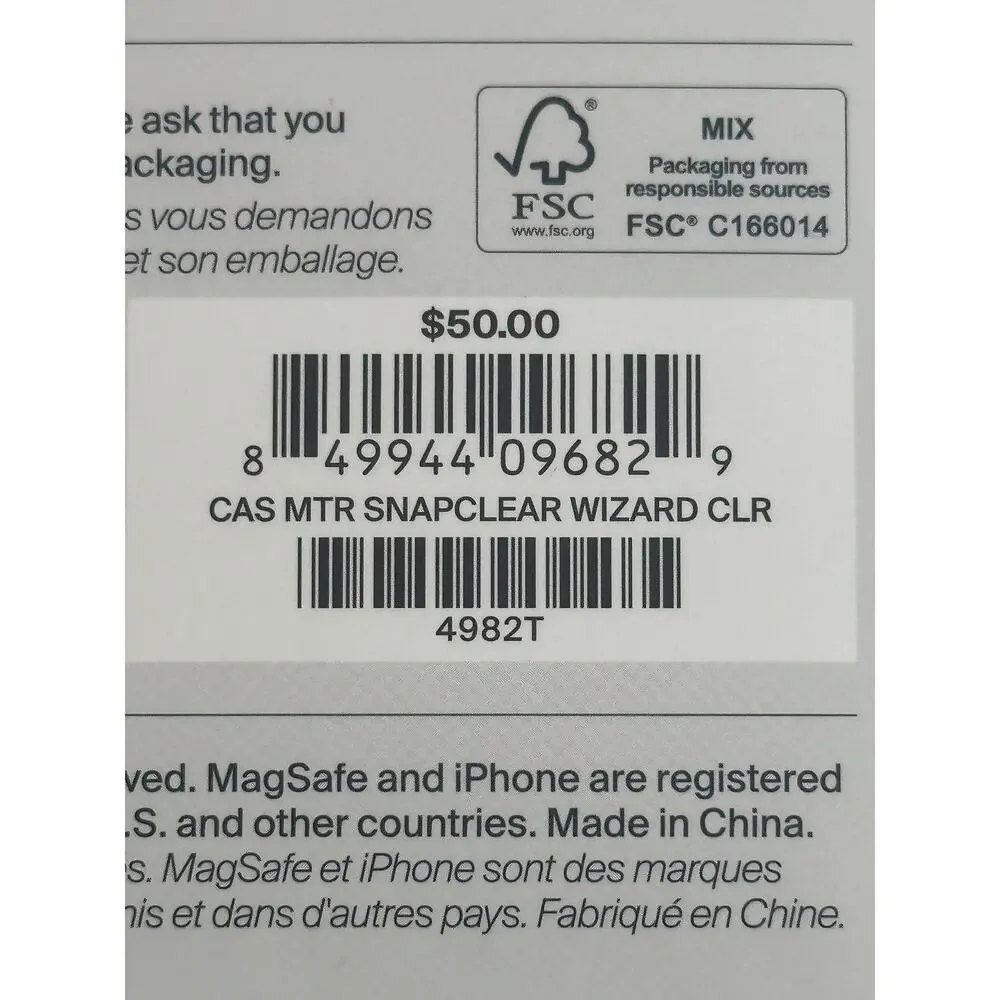 Matter Clear Snap iPhone Air Wizard Case NWT MSRP: $50.00